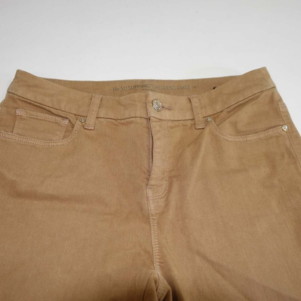 Chico's Women's So Slimming Girlfriend Ankle Jeans Size 0 / 4 Brown Stretch - Picture 2 of 6